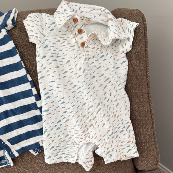 Striped and Patterned Baby Rompers - Picture 3 of 3
